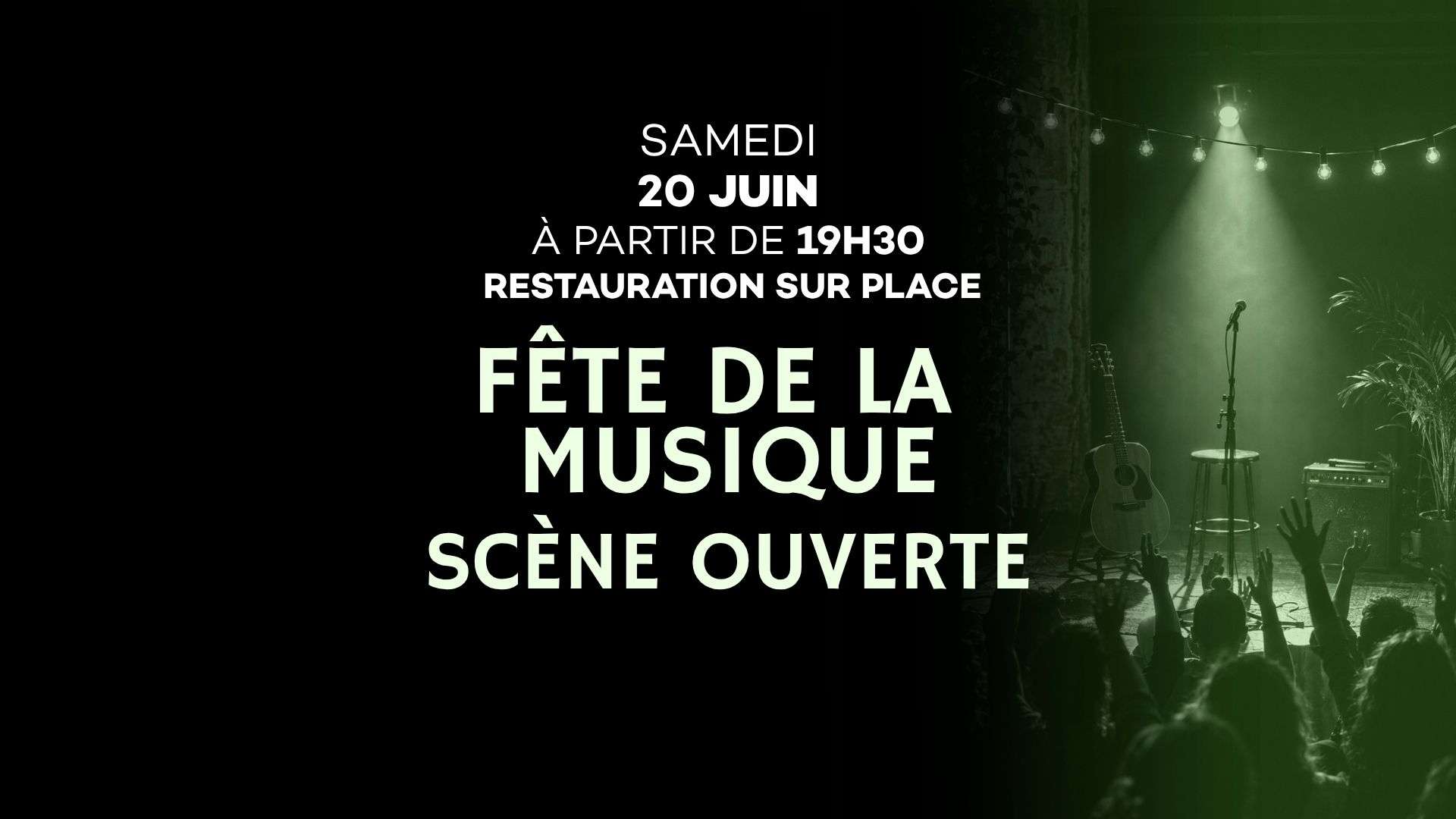 Fête de la musique, scène ouverte ! 20 Juin 2026