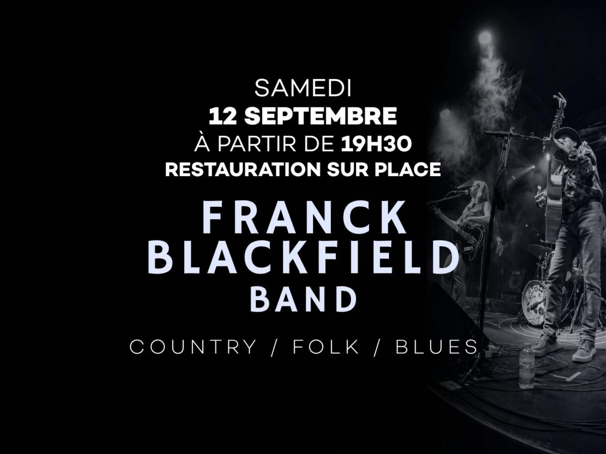 Franck Blackfield band en concert ! 12 septembre 2026