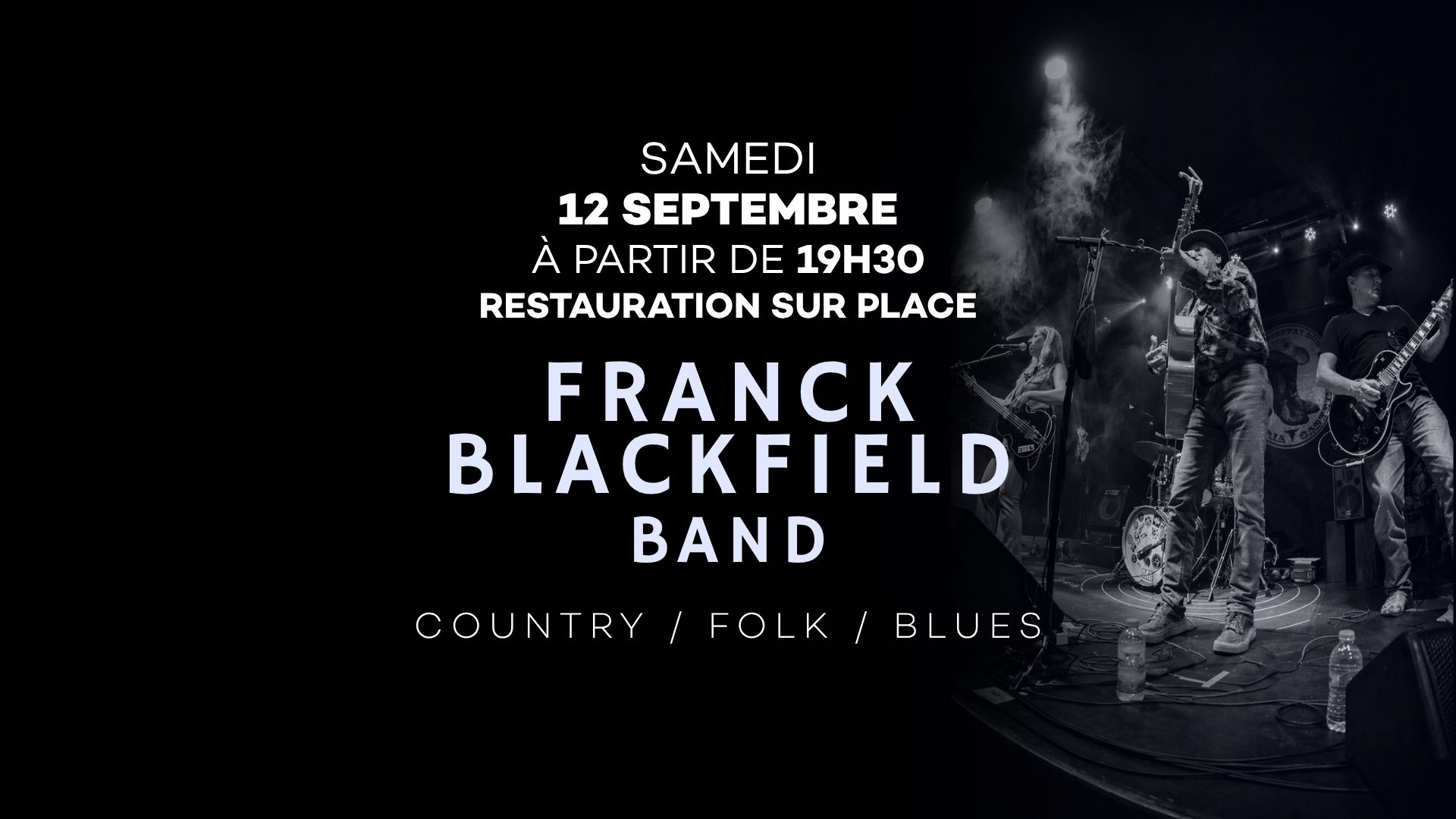 Franck Blackfield band en concert ! 12 septembre 2026