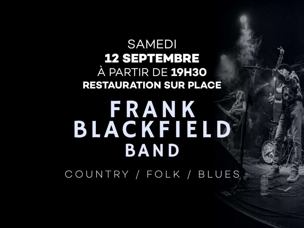 Frank Blackfield band en concert ! 12 septembre 2026